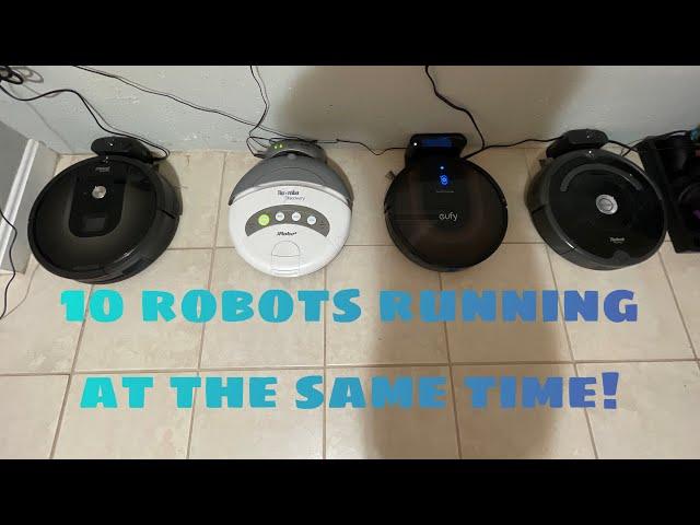 Timelapse of 10 robots running at the same time!