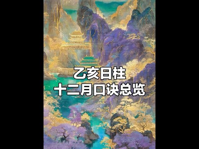 乙亥人看过来#八字 #八字口诀 #命理学 #乙亥
