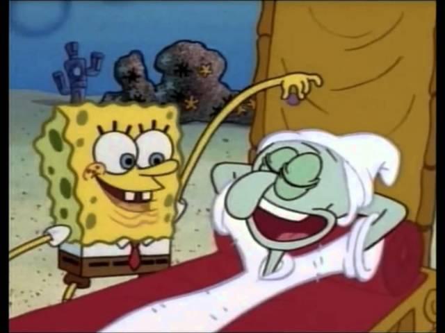 Patrick Drops Watermelon on Squidward!!