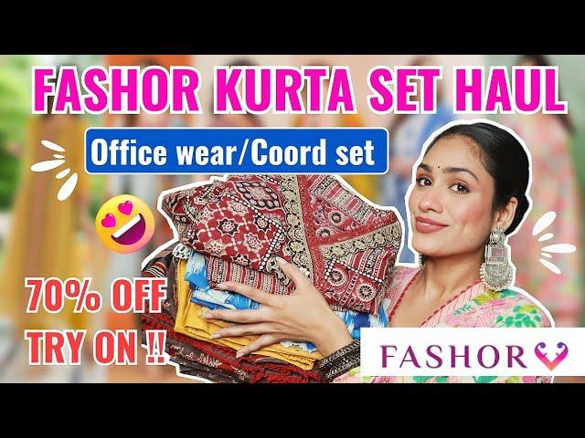 Fashor Kurta Set haul | office wear kurta set , Coord set ,Cotton kurta set | Affordable ethnic haul