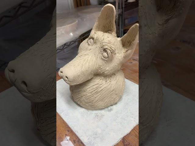 In Memory Of | #ceramicsculpture #ceramicdogs #germanshepherd  #ceramicart #ceramics #cutedog #clay