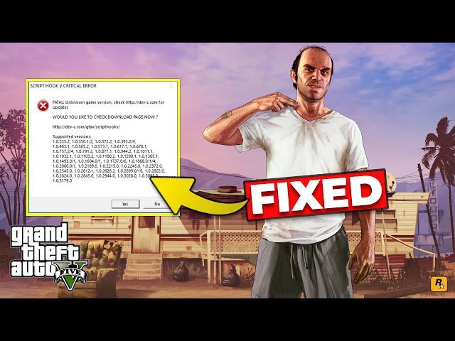 How to Fix Script hook V Critical Error | GTA5 | Update Error December 2024