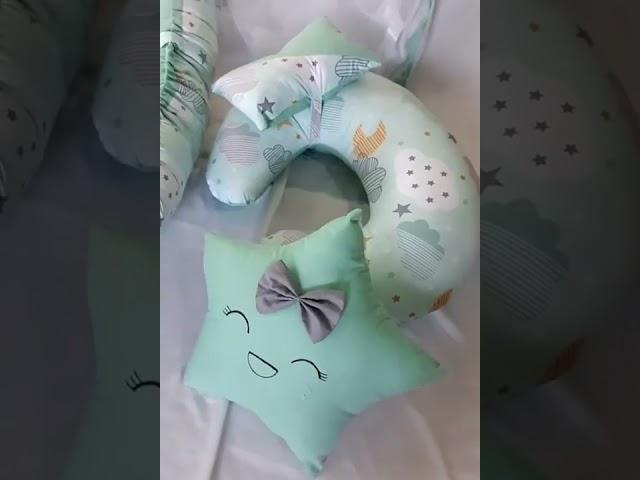 oval baby nest with nursing pillow