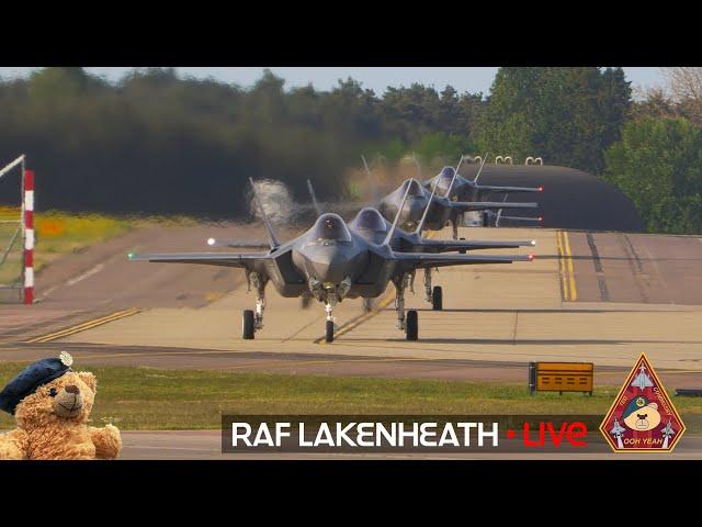 LIVE US AIR FORCE FIGHTER TOWN F-15 & F-35 ACTION • 48TH FIGHTER WING RAF LAKENHEATH 28.05.25
