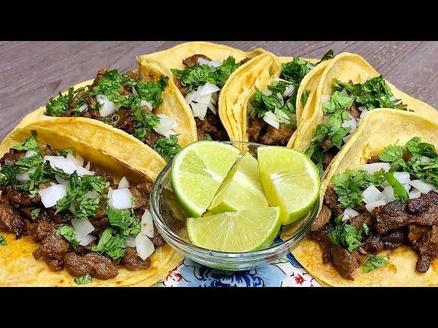 STEAK TACOS | Carne Asada Recipe | How To Make Mexican Street Tacos