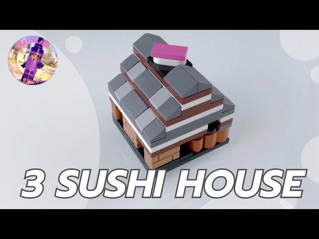 3 Sushi House Lego Puzzle Box Solved - Crayonland Bricks