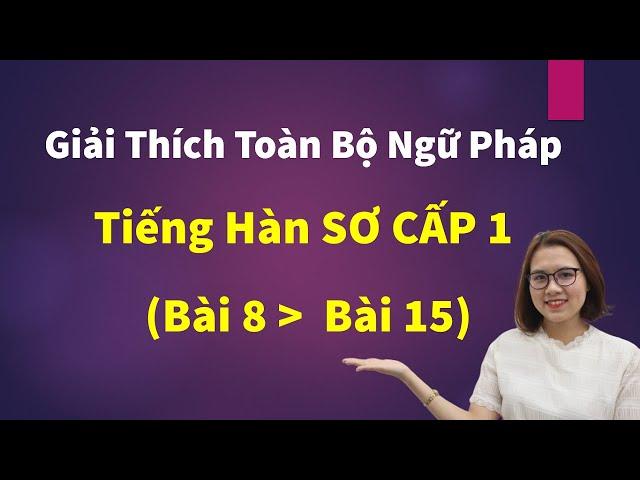 [Video Tổng Hợp] Giải thích toàn bộ ngữ pháp Sơ Cấp 1 (Bài 8 - 15). CHI TIẾT, DỄ HIỂU!