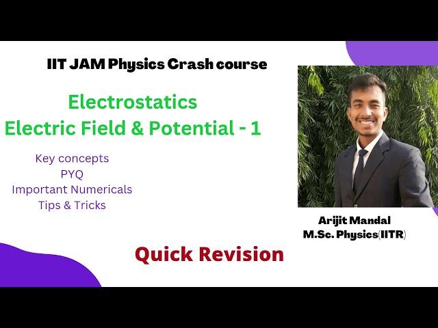 Electric Field & Potential - Electrostatics 1 | IIT JAM, JEST, M.Sc. Entrances 2023 | Quick Revision