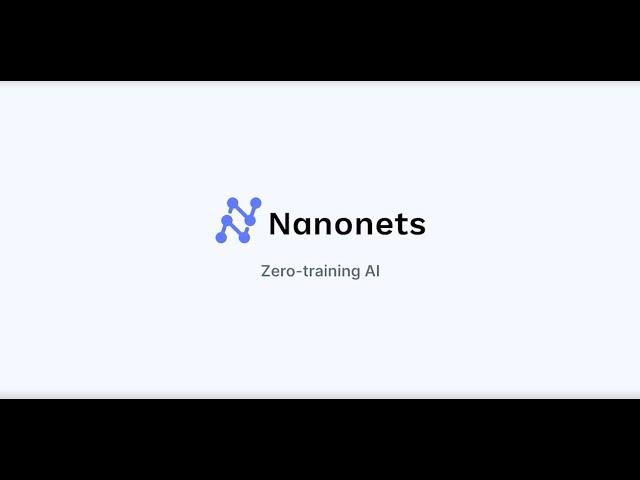 Nanonets Zero Training Document AI
