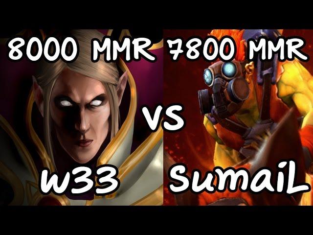 w33 8000MMR Plays Invoker vs SumaiL 7800MMR Plays Batrider - Ranked Match Dota 2 Gameplay