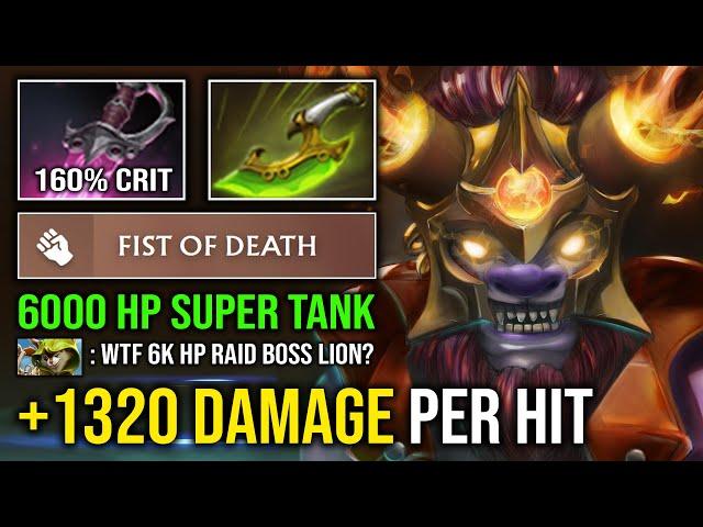 +1320 DAMAGE PER HIT Solo Mid Right Click Swift Blink Khanda Lion 6000 HP Super Tank Dota 2