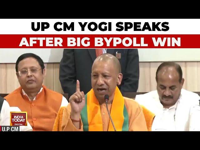 Uttar Pradesh CM Yogi Adityanath Speaks After BJP+ Wins 7 Out Of 9 Bypoll Seats | India Today