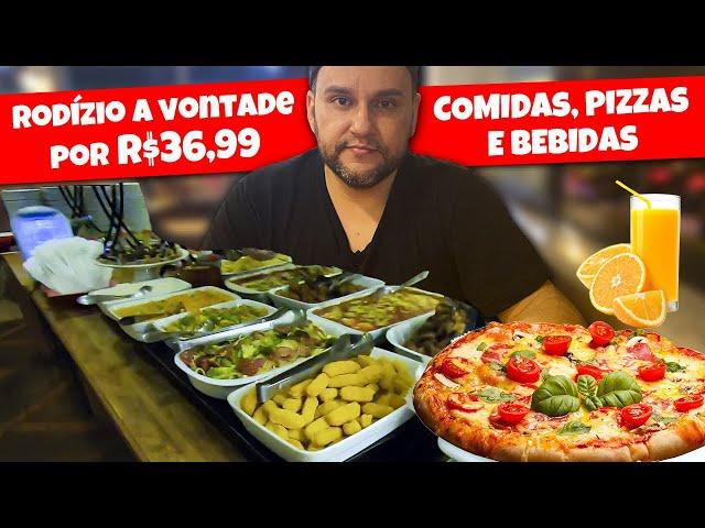 RODÍZIO DE COMIDAS, PIZZAS E BEBIDAS A VONTADE POR R$36,99 - CASCATA PORTUGAL