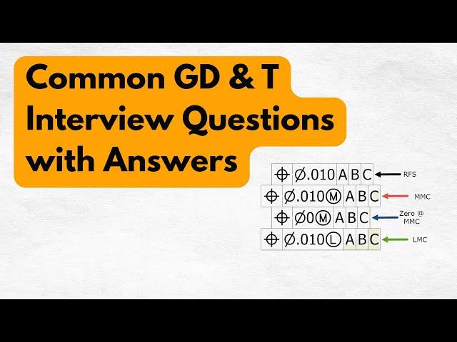 Common GD & T Interview Questions with Answers | Geometric Dimensioning and Tolerancing