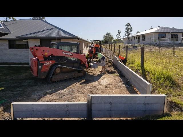 Building a concrete sleeper retaining wall | Urban Retaining Walls & Landscaping