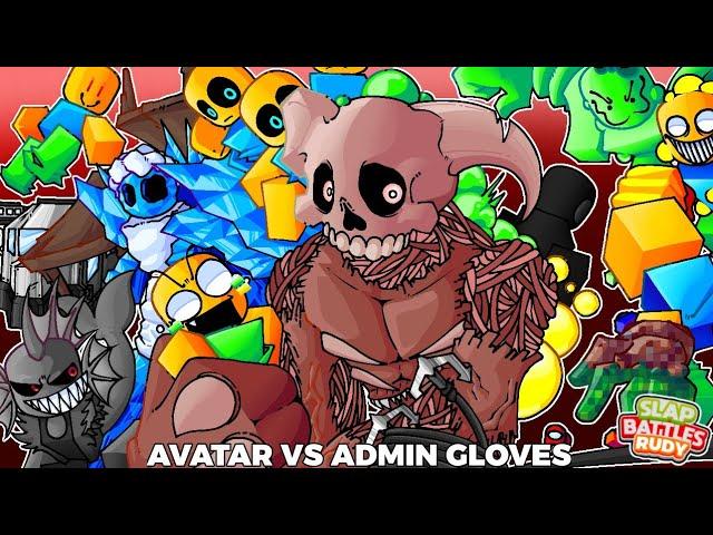 ALL ADMIN Gloves Vs AVATAR Glove | Slap Battles Roblox