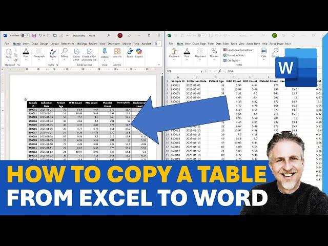 How to Copy a Table From Excel to Word - 4 Methods