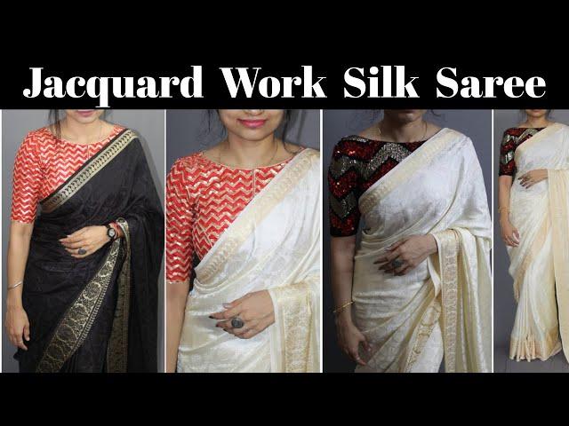 Jacquard Work Silk Saree With Sequence Blouse | #Sareeswag