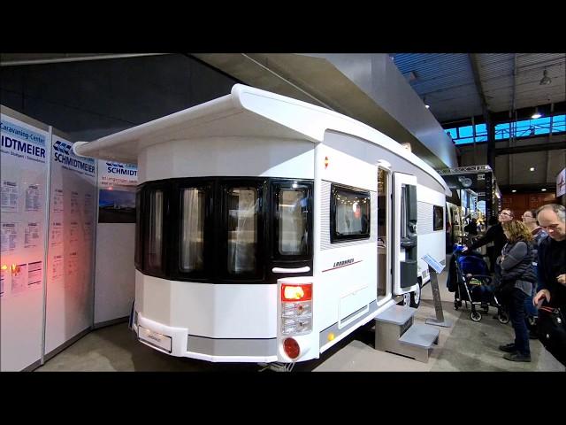 Hobby Caravan Landhaus 770 CFF Camping Camper luxury travel trailer walkaround and interior V0092