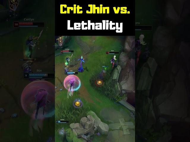 Crit Jhin vs. Lethality - League of Legends #shorts