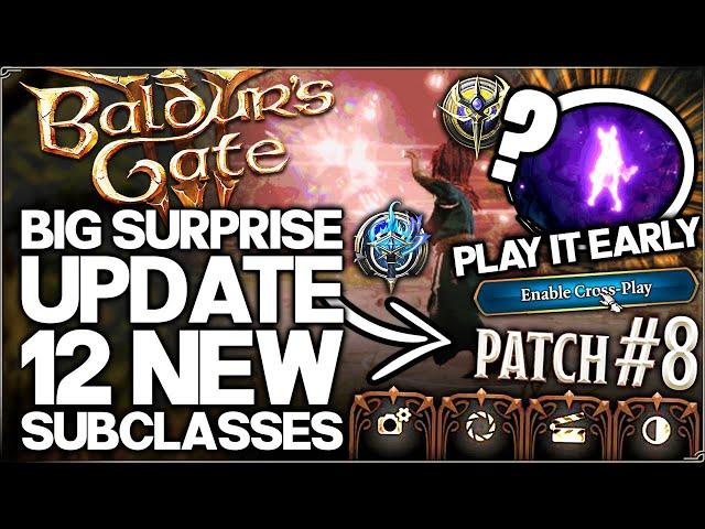 Baldur's Gate 3 - New MASSIVE Content Update & 12 New Classes CONFIRMED - Full Patch 8 Breakdown!