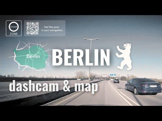 Berlin | Driving along the Ringbahn (Umweltzone map) | Germany 