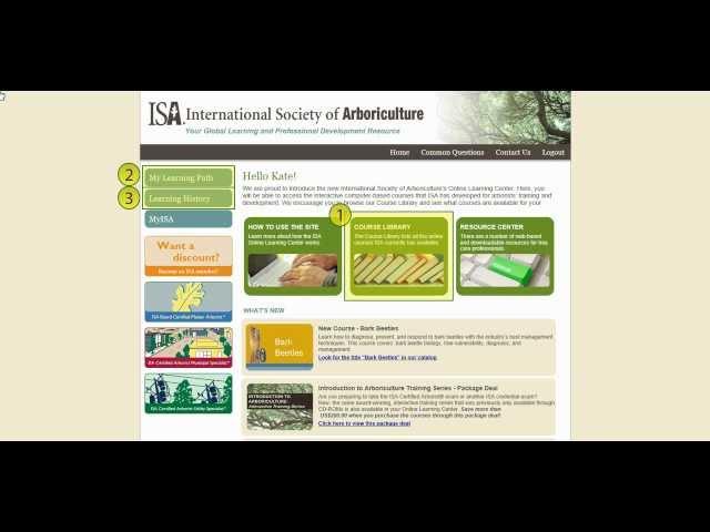 ISA Online Learning Center Tutorial