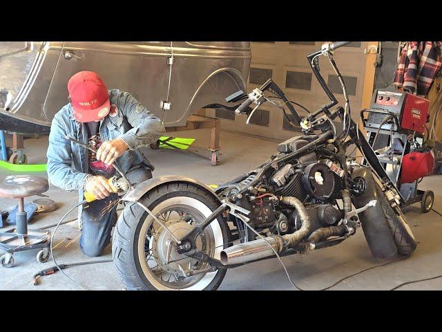 This 5-Day Bike Build Might Not Happen... The Sissy Bar Fabrication Just Took a Wild Turn!!! 