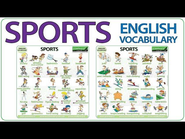 Sports - Names of Sports in English - Sport English Vocabulary Lesson