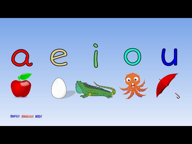  Fun and Fast Short Vowel Phonics Song "aeiou" with actions. (Grade 1)