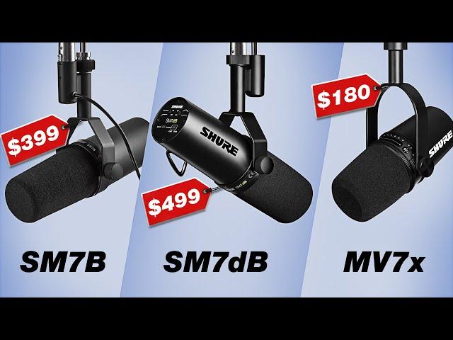 Best Microphone for Podcasting & Live Streaming (Shure SM7B vs SM7dB vs MV7x Review)