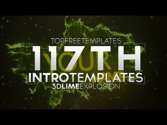 FREE Intro Template: 3D Lime Explosion #117 w/Tutorial