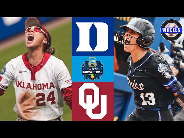 #10 Duke vs #2 Oklahoma | WCWS Opening Round | 2024 College Softball Highlights