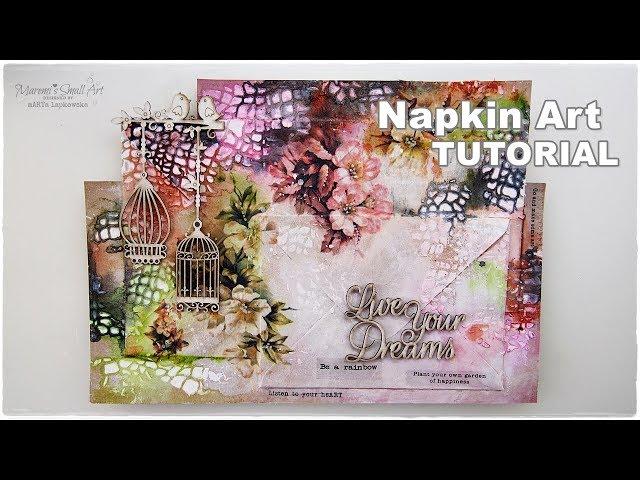 Napkin Art Mixed Media Process  Maremi's Small Art 