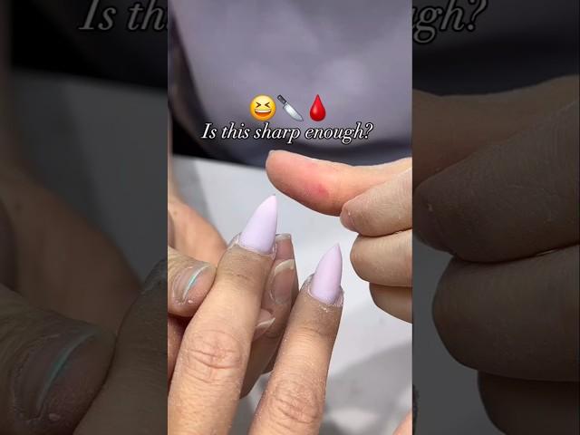 Is that sharp enough #explorepage #nails #nailtech #funny ##discoverpage #sharp #sarcasm #foryou