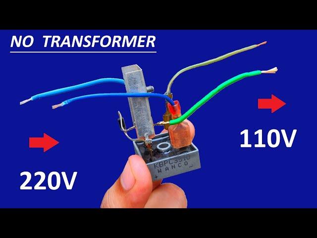 Make 220V AC to 110V DC Motor Supply Circuit without Transformer