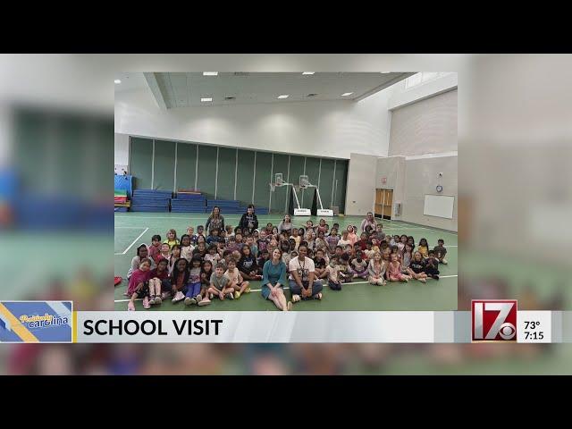 CBS 17 meteorologist talks weather at local elementary school