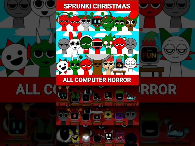 SPRUNKI CHRISTMAS NORMAL VS SPRUNKI MR FUN COMPUTERS HORROR MODE MIX VIDEO #SLIOITDAUN