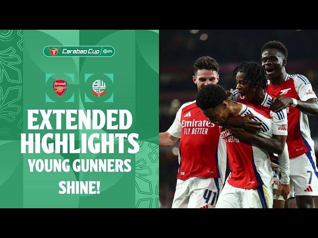 YOUNG GUNNERS SHINE! | Arsenal v Bolton Wanderers extended highlights