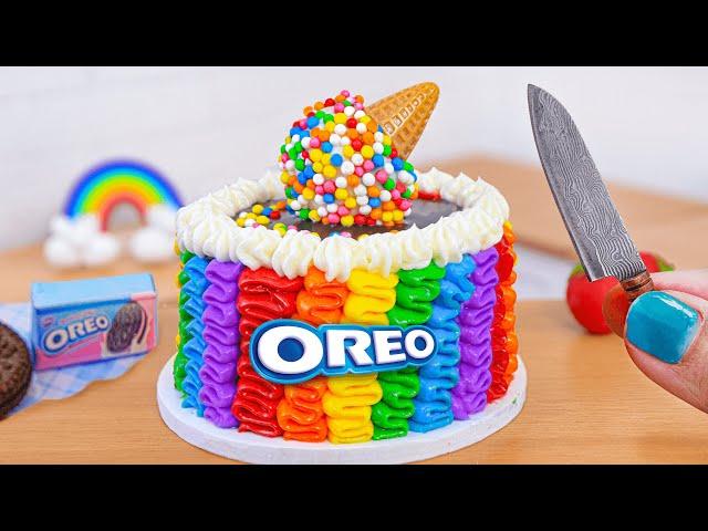  Perfect Miniature Rainbow Chocolate Cake Decorating With Ice Cream  Sweet Mini Cakes DA