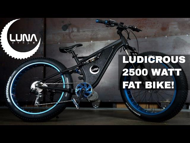 The Luna Ludicrous 2500 watt Mid Drive electric fat bike