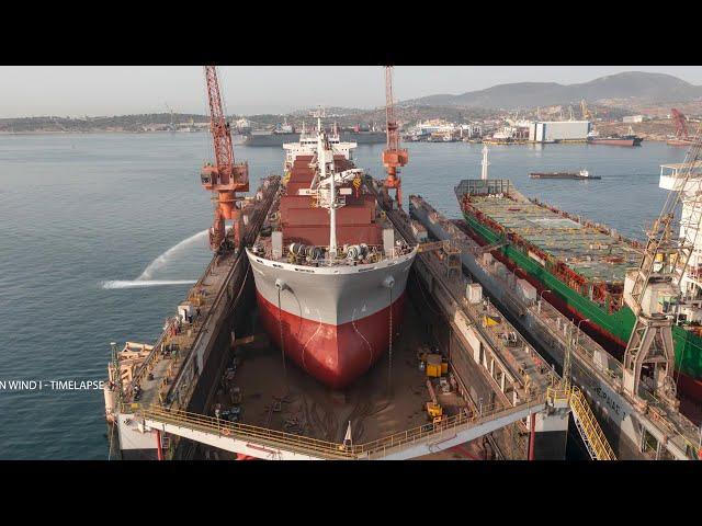 Dry-Docking Mastery: The Complete Restoration of Bulk Carrier “Triton Wind I”  Timelapse