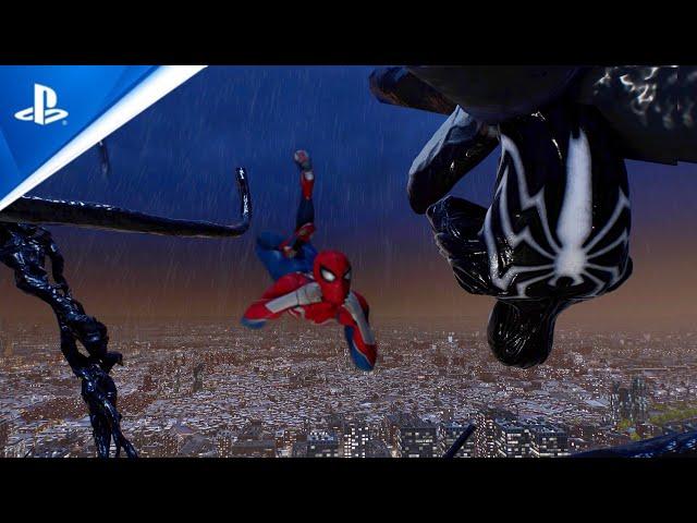 Symbiote Suit Swap Free Roam (RAIN) | Spider-Man 2 PS5 4K