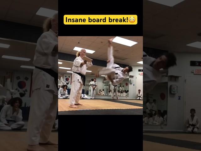 Crazy Taekwondo board break! #backflip #taekwondo #boardbreak