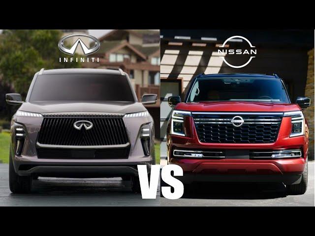 Nissan Armada vs Infiniti QX80 (2025) Battle of opulence.