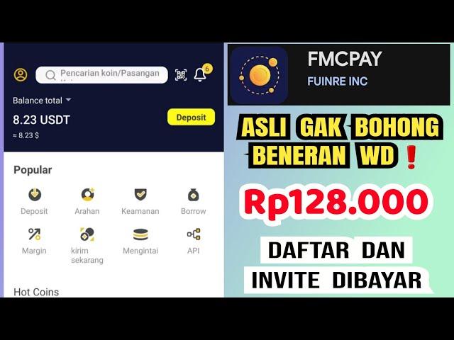 Cara dapat uang gratis di aplikasi FMCPAY || event KYC apk FMCPAY langsung WD dapat uang Rp128.000