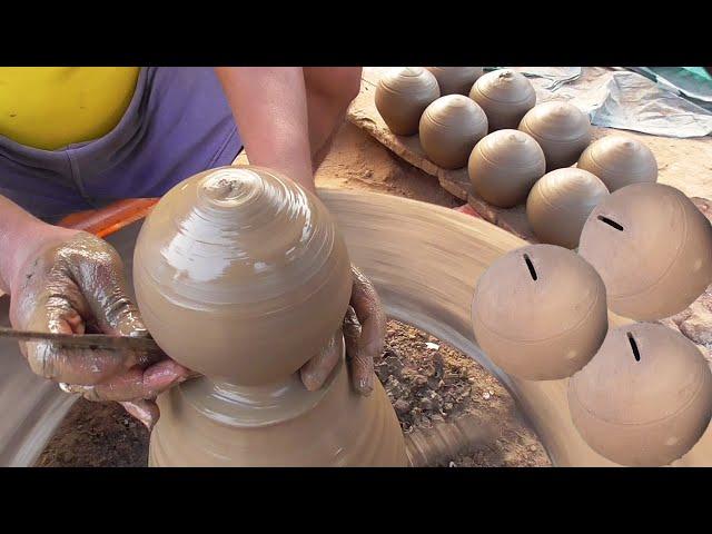 DIY Piggy MONEY Saver Bank Making with CLAY for COIN in Small Scale Industry Ideas