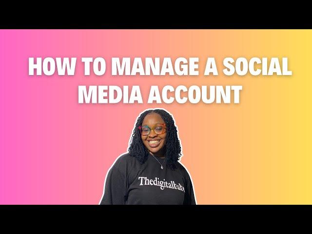 How To Manage A Social MedIa Platform for the first time|| Social media management for Beginners