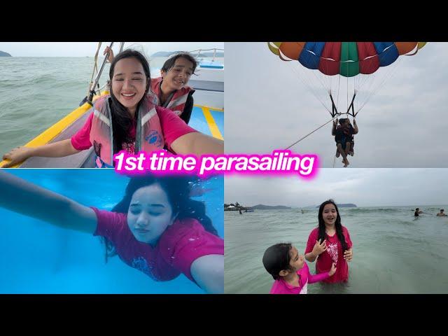 1st time parasailing in malaysia | Sitara yaseen vlog Malaysia