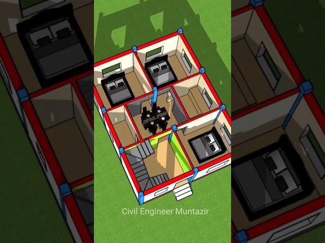 3 bedrooms house plan &&house plan #house #home